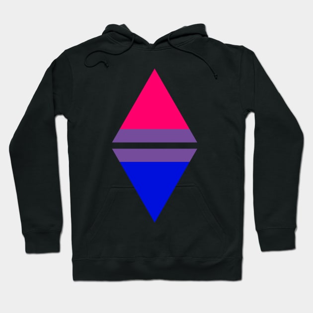 #nerfingwithpride Auxiliary Logo - Bisexual Pride Flag Hoodie by hollowaydesigns